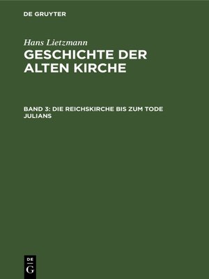 cover image of Die Reichskirche bis zum Tode Julians